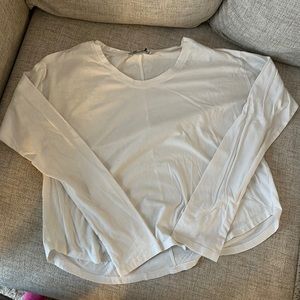 All Saints white long sleeve t-shirt